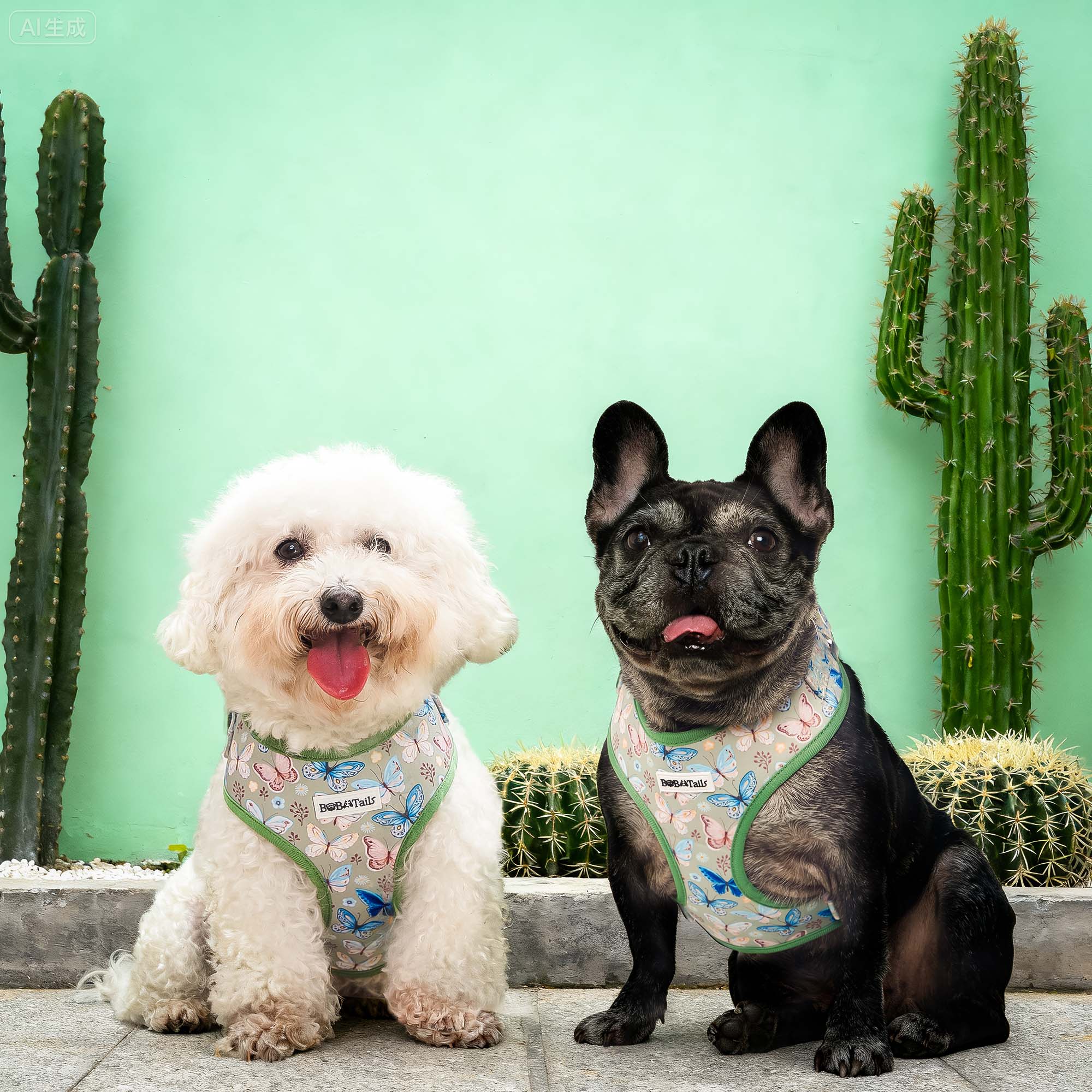 Butterfly Printed Designer Dog Harness