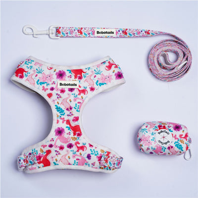 Dinosaur Printed 3-Piece Harness Matching Bundle