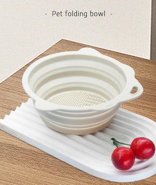 Bobotails Dog Treat Container,Foldable Silicone Dog Bowls,Portable Pet Feeding Watering Dish for Walking Parking Traveling with Carabiners