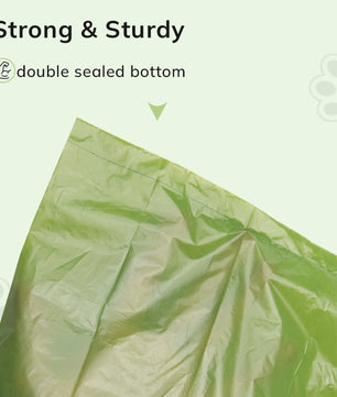 Roll of Dog Waste Bags with Dispenser for Outdoor Use