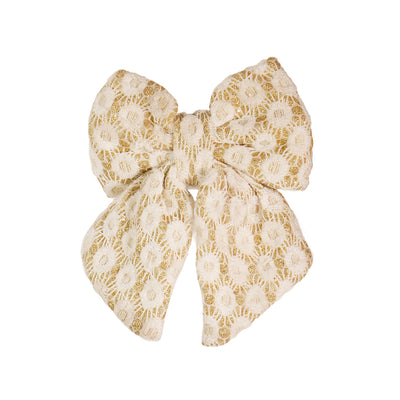 Floral Brilliance Dog Bow Tie – Luxury Bow Tie with Gold Hardware | Matching