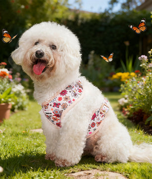 Flower Printed Rough Wear Dog Harness