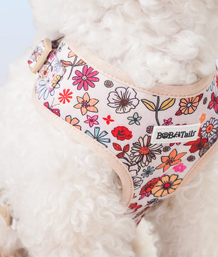 Flower Printed Rough Wear Dog Harness