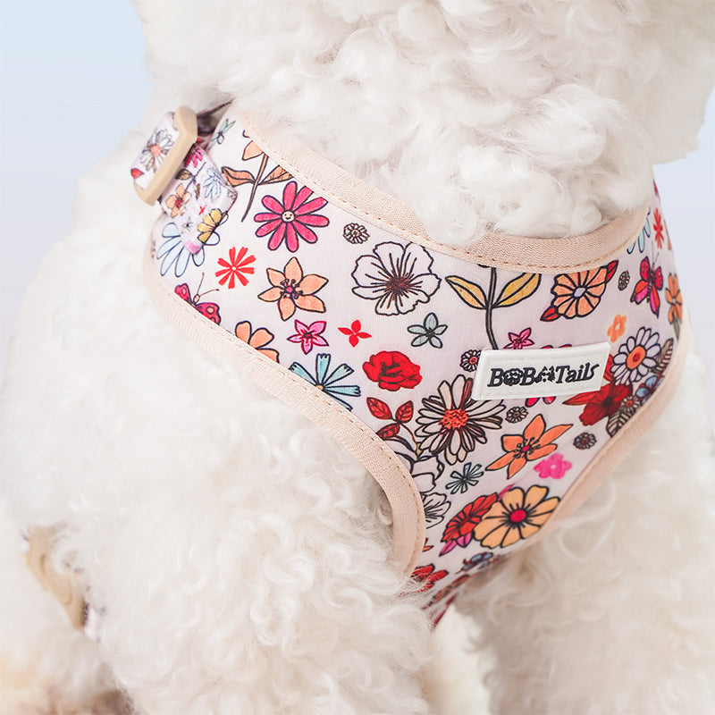 Flower Printed Rough Wear Dog Harness