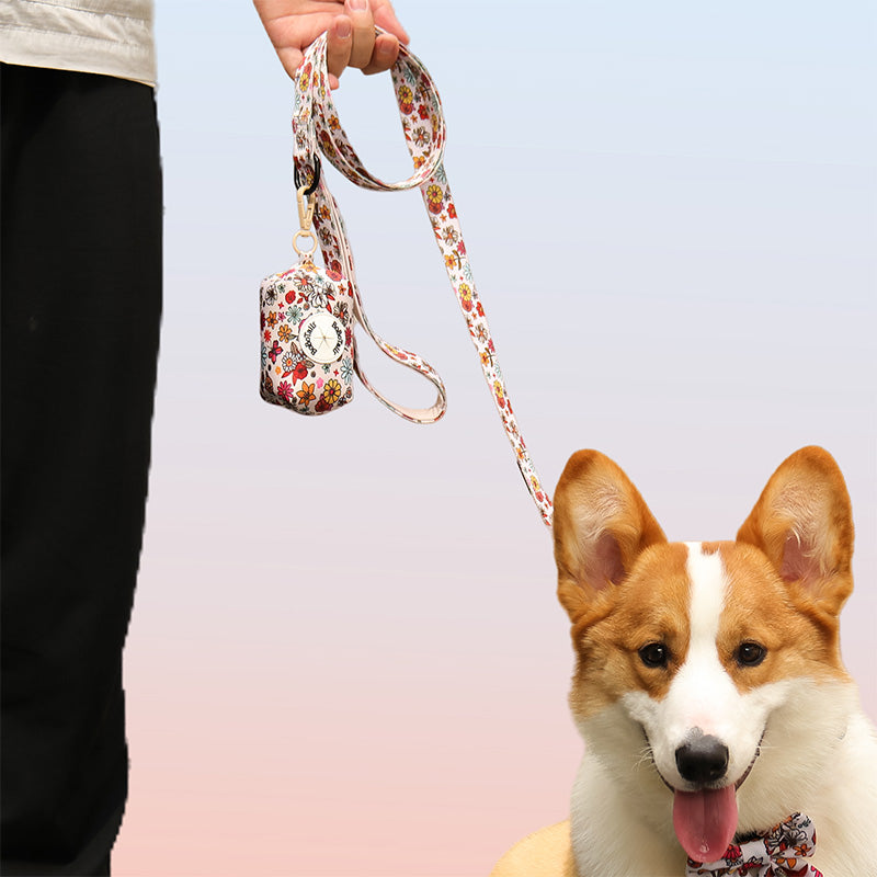 Flower Printed Hands Free Dog Leash