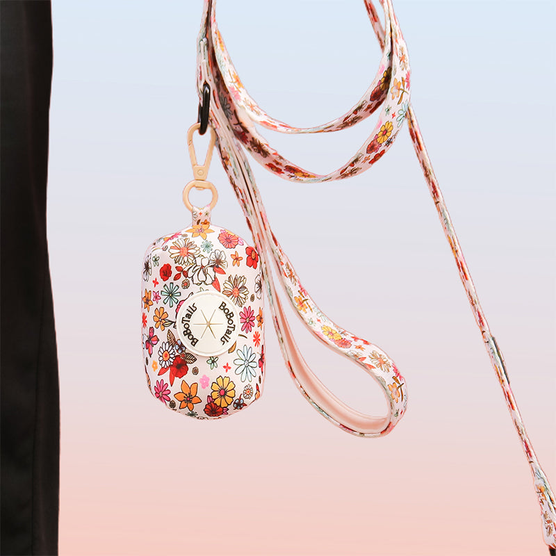 Flower Printed Dog Poopbag Holder