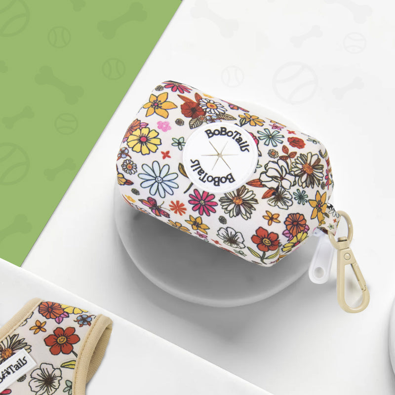 Flower Printed Dog Poopbag Holder