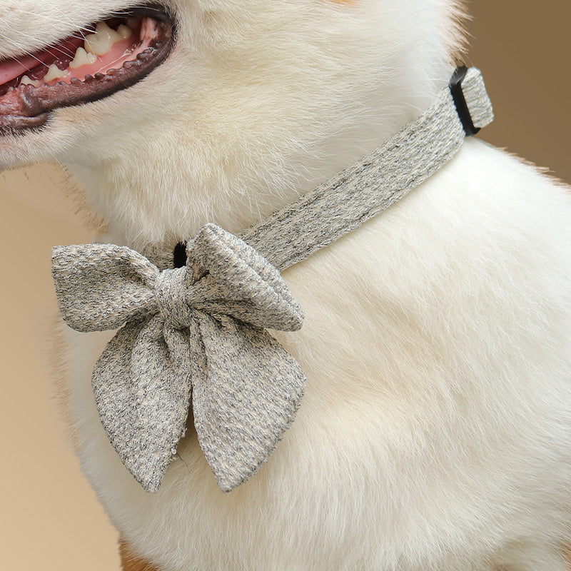 Knitted adjustable Dog Bow Tie