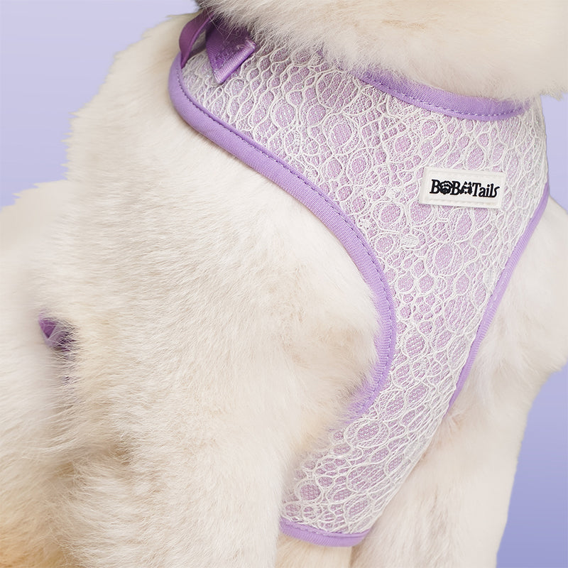 Lavender dog harness for medium dogs