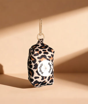 Support de sac de merde de chien imprimé léopard