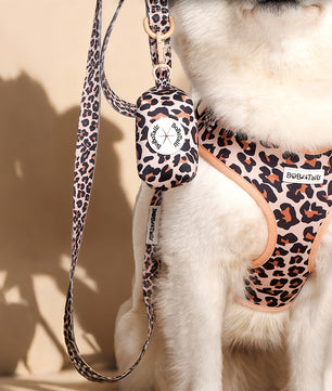 Support de sac de merde de chien imprimé léopard