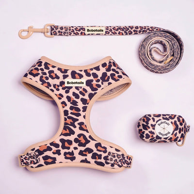 Leopard Print 3-Piece Harness Matching Bundle