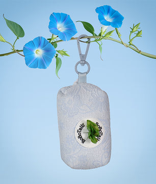 Morning Glory dog poop bag holder for leash matching the morning glory harness and owner accessories for daily dog walks