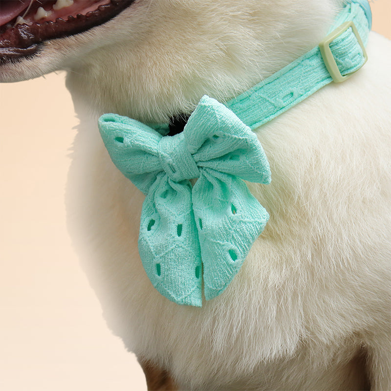 Silk Embroidery Dog Bow Tie