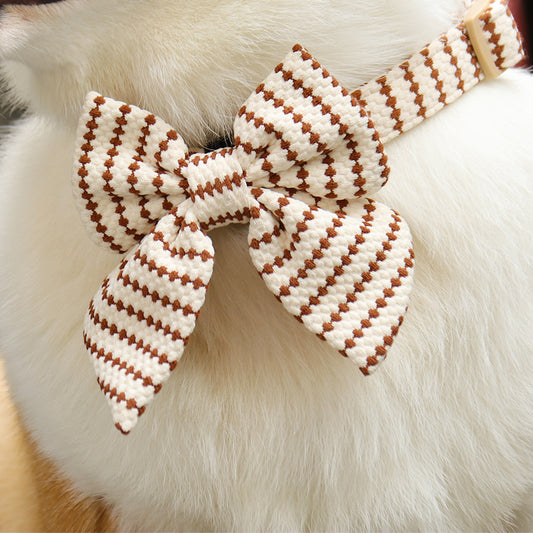 small grain dog tie dog collar for wedding