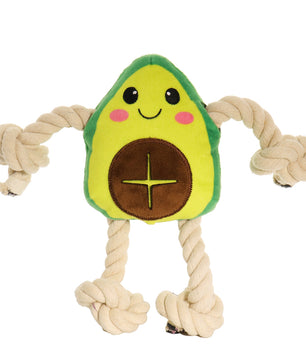 Interactive Dog Toy – Avocado Shaped Squeaky Plush Toy for Dogs
