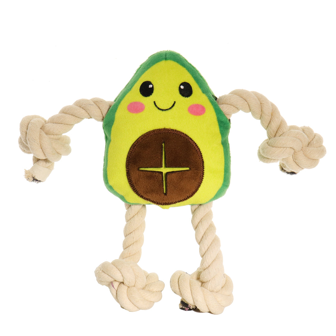 Interactive Dog Toy – Avocado Shaped Squeaky Plush Toy for Dogs