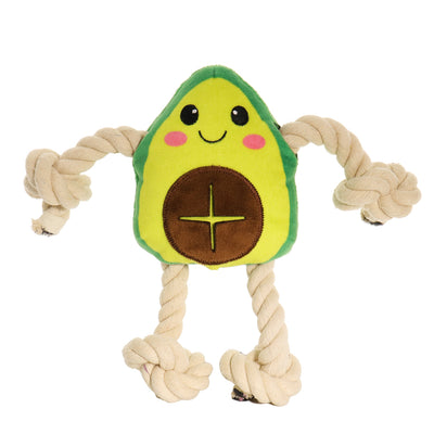 Interactive Dog Toy – Avocado Shaped Squeaky Plush Toy for Dogs