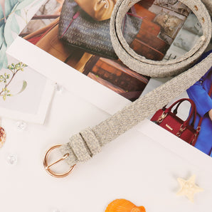 Chunky Knitted Women's Belt – Cozy & Trendy for Pet Moms | Bobotails