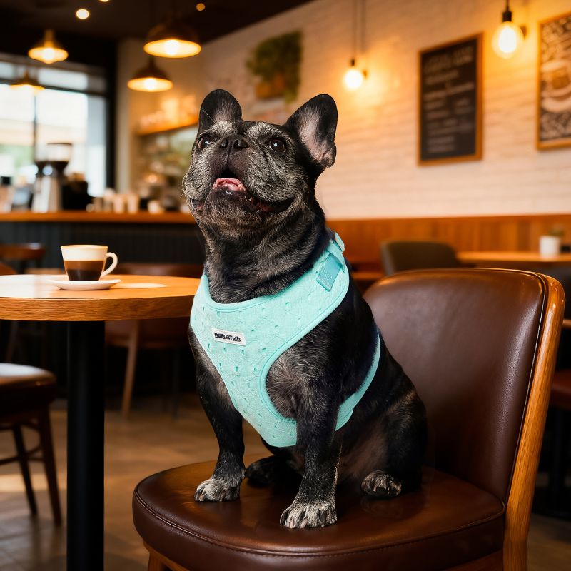 bobotails silk emboridery dog harness for medium size dog french bulldogs