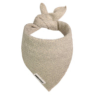 taupe chunky  knitted dog  bandanas