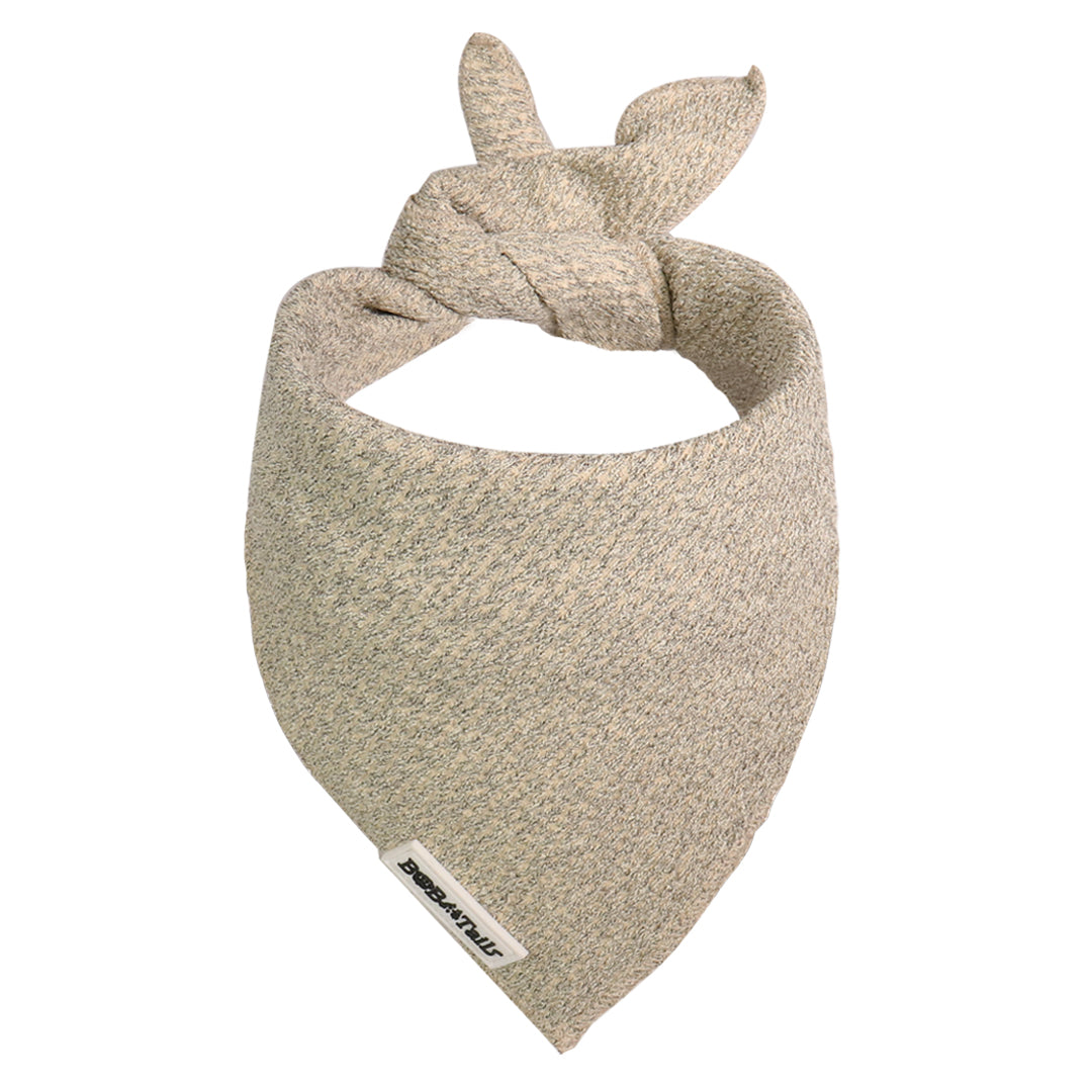 taupe chunky  knitted dog  bandanas