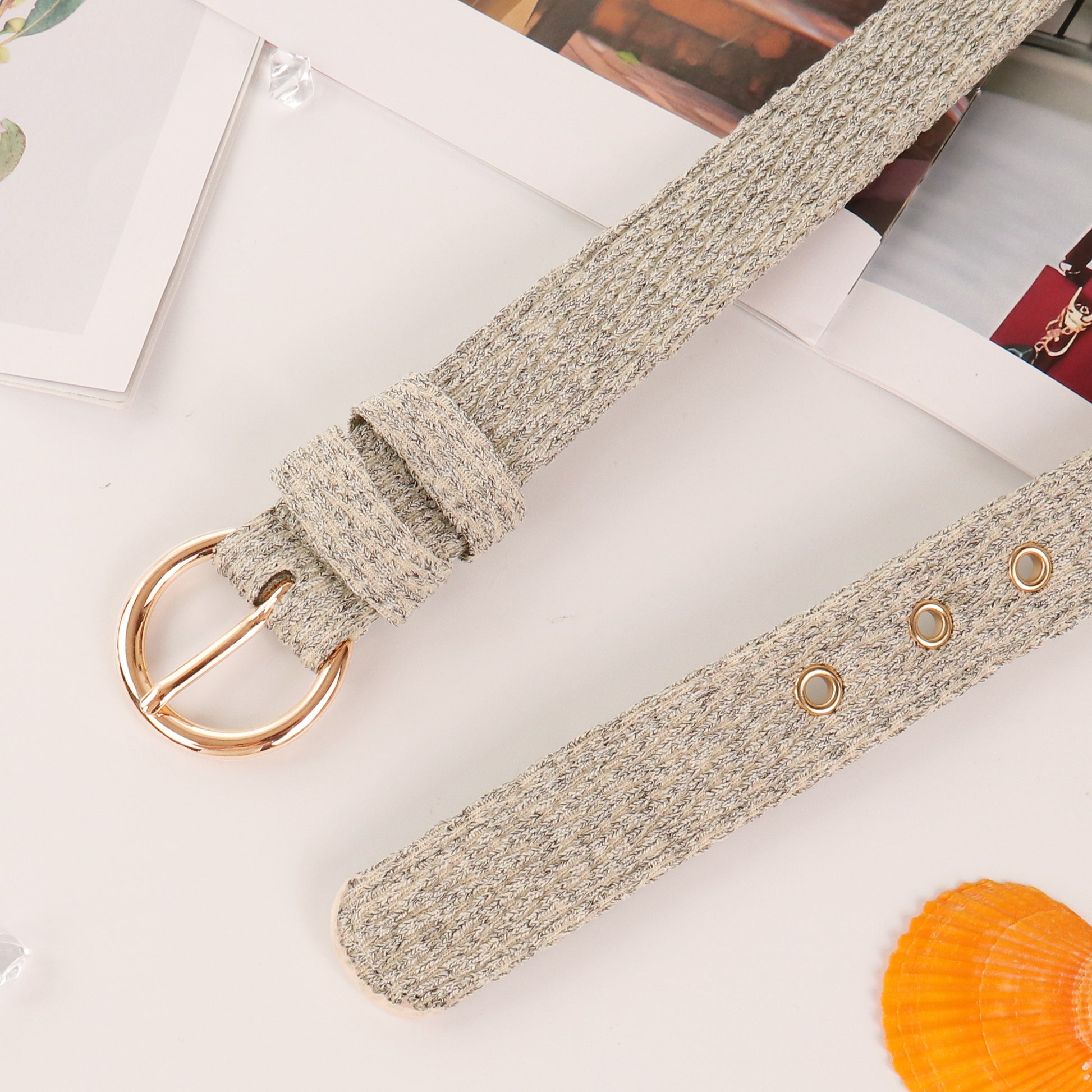 Chunky Knitted Women's Belt – Cozy & Trendy for Pet Moms | Bobotails