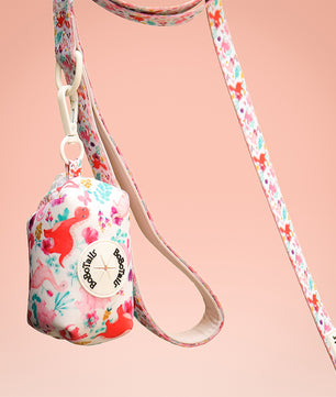  dinosaur printed poop bag dispenser for leash matching the harness and owner accessories for daily dog walks