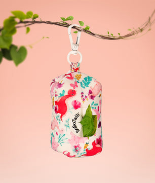 dinosaur printed trash bag dispenser roll holder matching the  harness and owner accessories for daily dog walks