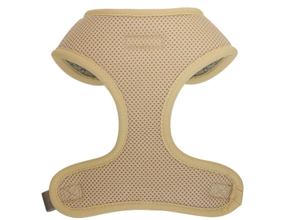 Beige dog harness on a white background bobotails