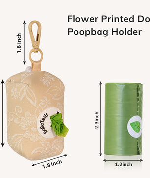 dog leash with poop bag holder matching the morning glory biscuit harness and owner accessories for daily dog walks