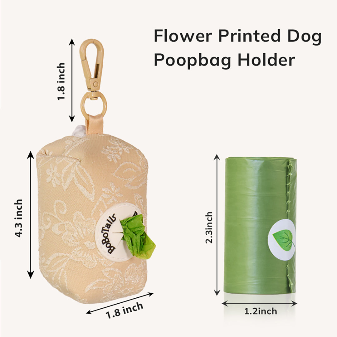 dog leash with poop bag holder matching the morning glory biscuit harness and owner accessories for daily dog walks
