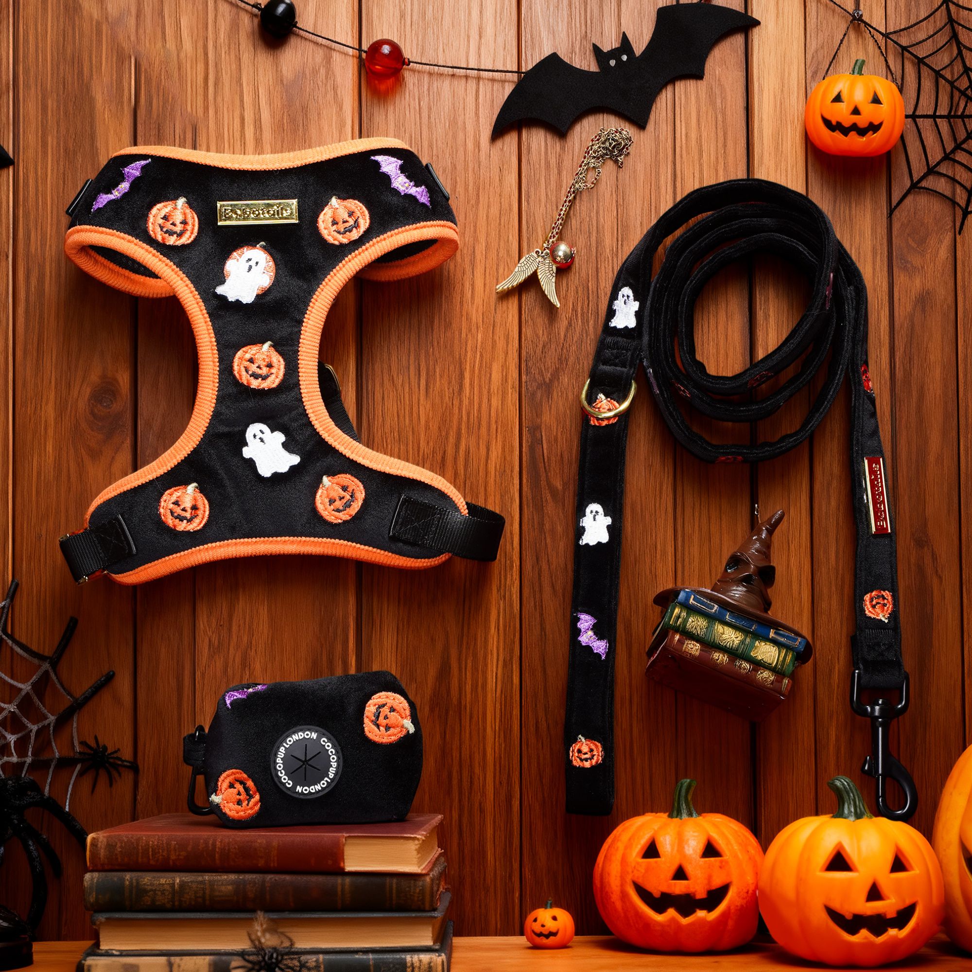 Hallowen Velvet Dog Leash | Bobotails