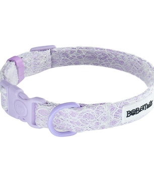  lavender Lace Dog Collar matching the leopard harness and owner accessories for daily dog walks