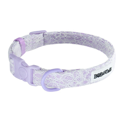 Lavender Lace Dog Collar – Romantic Adjustable Collar for Small & Medium Dogs