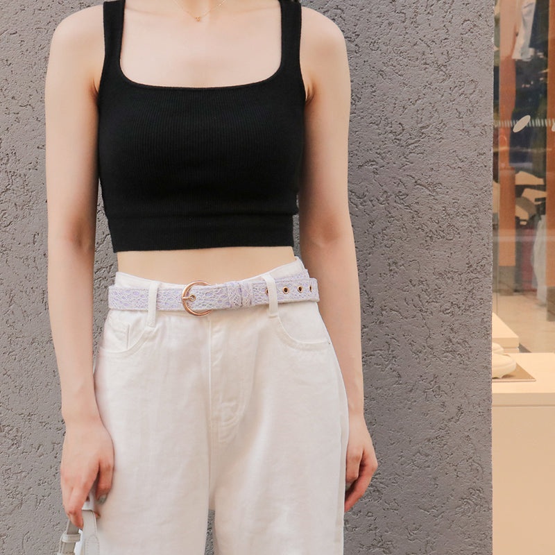 lavender lace belts for women's jeans designed to match the harness and owner accessories for modern pet parents