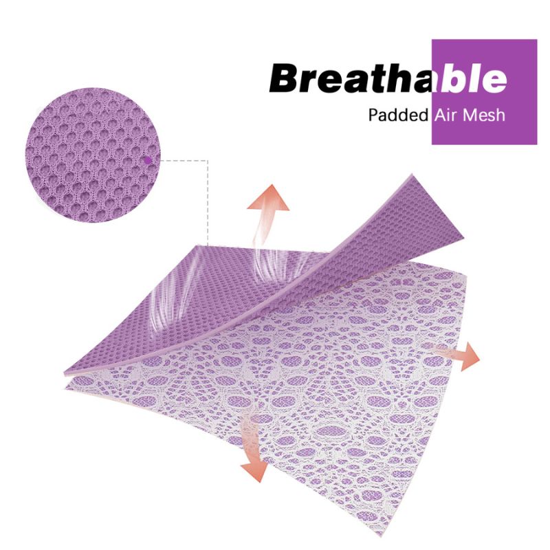 lavender lace breathable fabric material to made dog walking accessories
