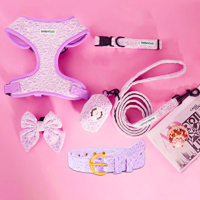 Lavender Lace 6-Piece Set – Romantic Matching Bundle with Women's Belt