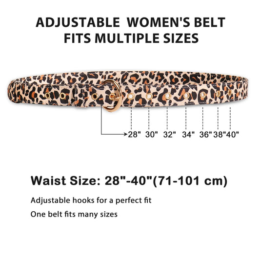 leopard printed women's belt size guide for dog mom