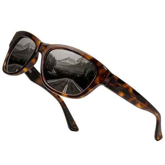 Leopard print retro sunglasses matching dog harness - Bobotails
