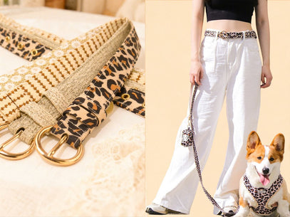 matching dog harness belt for women dog walking accessory