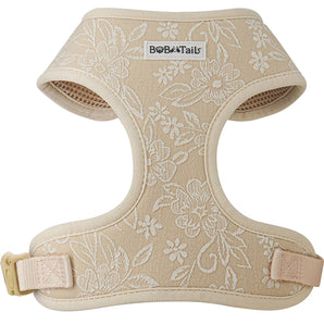 mornig glory biscuit dog harness designed as part of a matching dog and owner accessory system for everyday walks