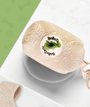 morning glory biscuit pouch holder matching the harness and owner accessories for daily dog walks