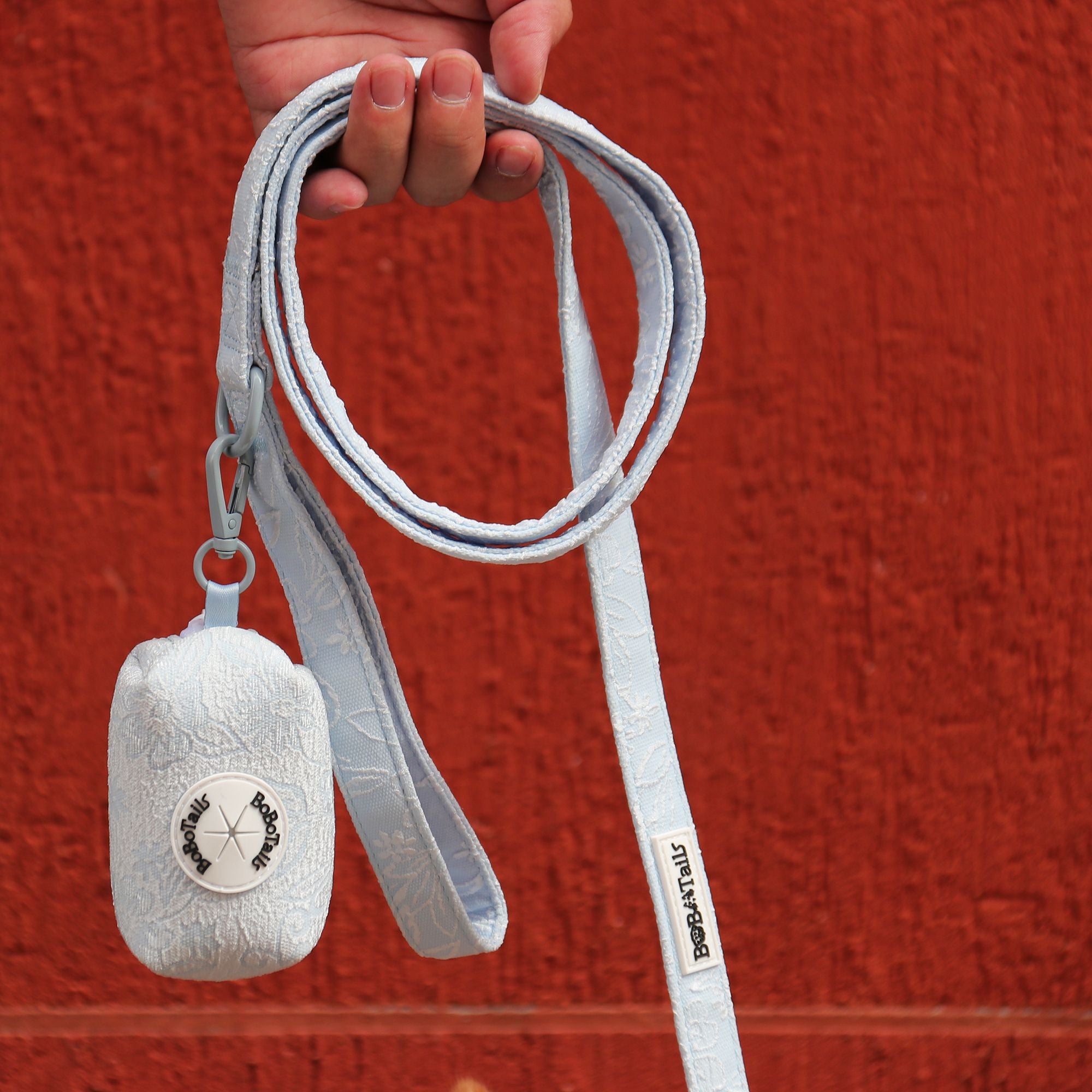 morning glory blue best dog harness for training  designed as part of a matching dog and owner accessory system for everyday walks