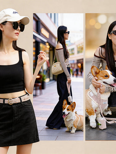 small grain matching dog and owner outfit | Every Moment,Together