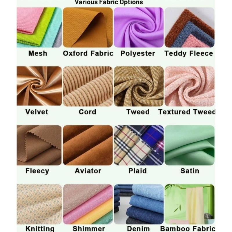 available various fabric material to match pup and owner style